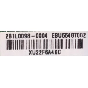 MAIN PARA SMART TV LG 4K RESOLUCION EBU66487002 / EAX69083603 (1.0) / 66487002 / EAX69083603 / 2B1L0098-0004 / XU22F6A4SC / MODELO 50UN6955ZUF.BUSWLJM